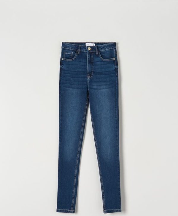 Granatowe jeansy Sinsay