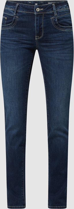 Granatowe jeansy Tom Tailor z bawełny