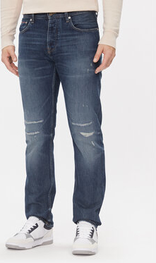Granatowe jeansy Tommy Hilfiger w młodzieżowym stylu