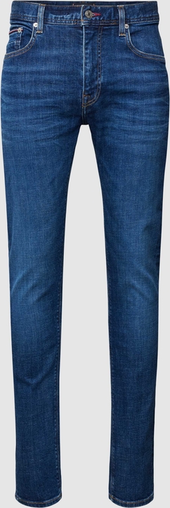 Granatowe jeansy Tommy Hilfiger w street stylu z bawełny