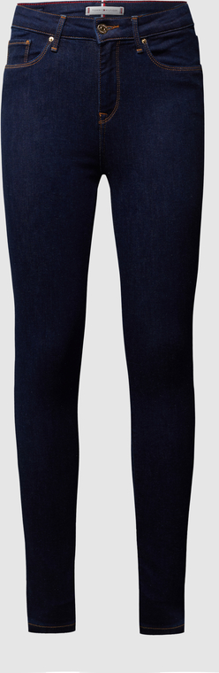 Granatowe jeansy Tommy Hilfiger z bawełny w stylu casual