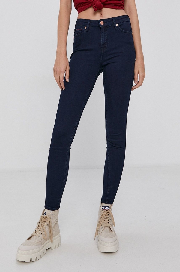 Granatowe jeansy Tommy Jeans w stylu casual
