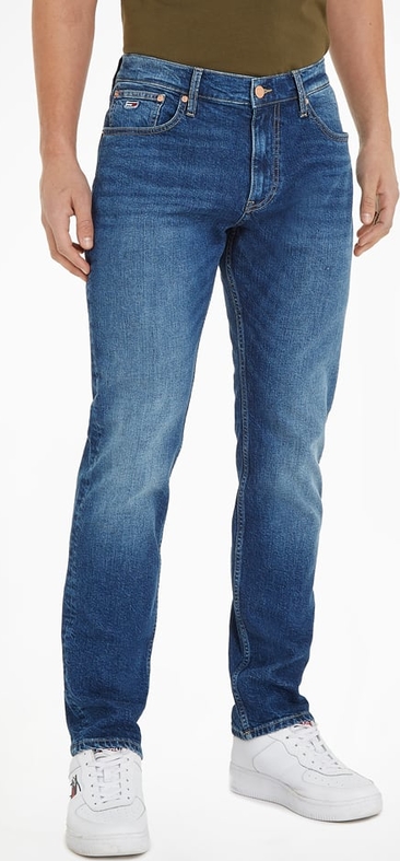 Granatowe jeansy Tommy Jeans z bawełny