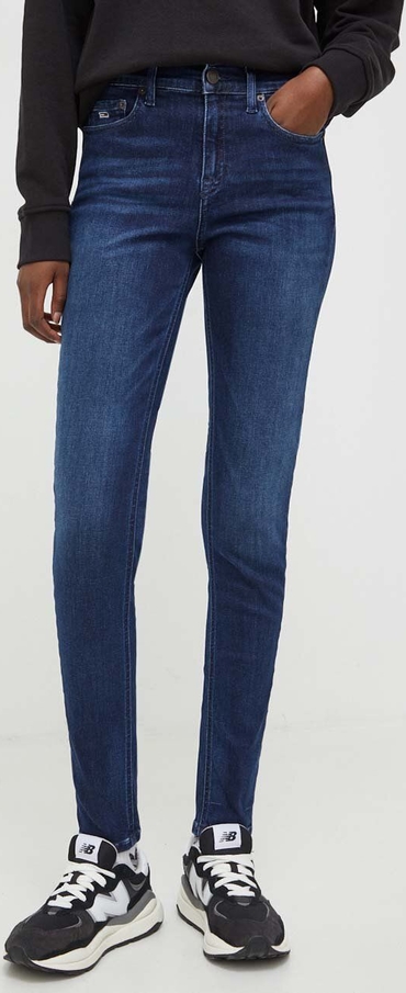 Granatowe jeansy Tommy Jeans z bawełny