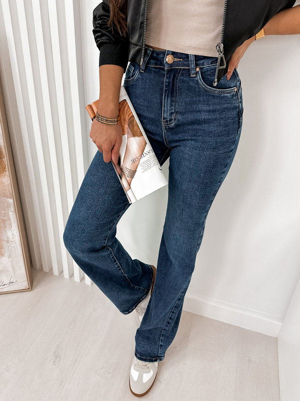 Granatowe jeansy Ubra z jeansu