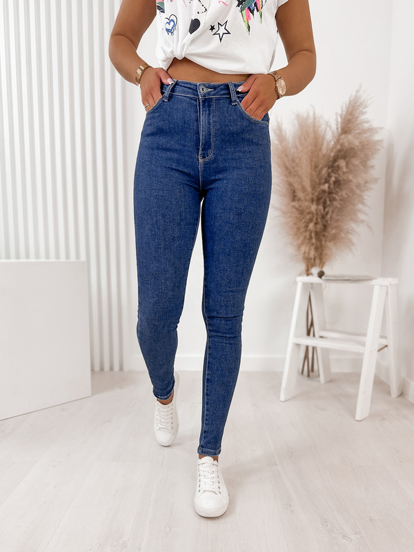 Granatowe jeansy Ubra z jeansu