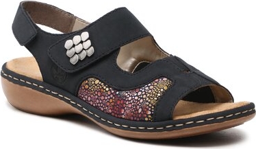 Granatowe sandały Rieker w stylu casual