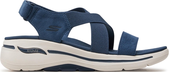 Granatowe sandały Skechers w stylu casual