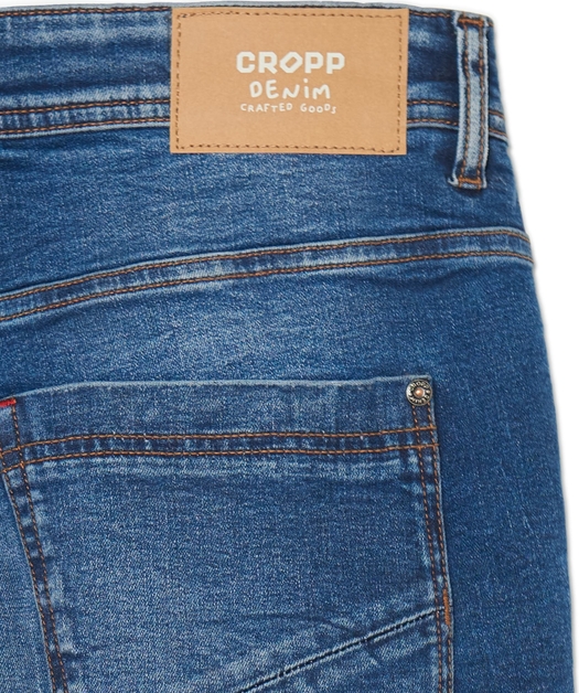Granatowe spodenki Cropp z jeansu w młodzieżowym stylu