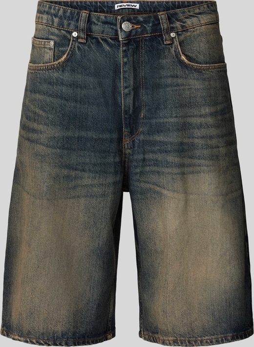 Granatowe spodenki Review z jeansu w stylu casual