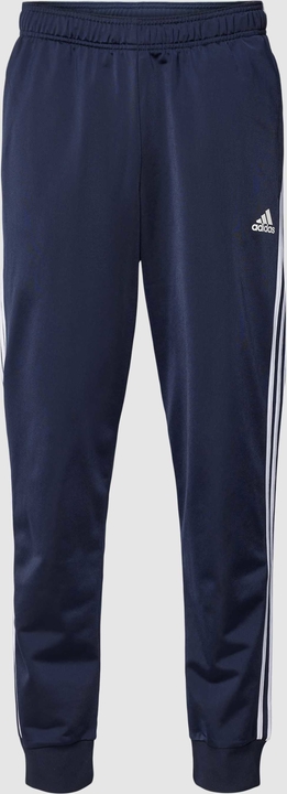 Granatowe spodnie Adidas Sportswear z nadrukiem