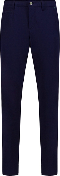 Granatowe spodnie Alberto z tkaniny w stylu casual