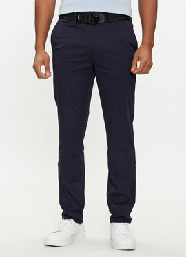 Granatowe spodnie Calvin Klein w stylu casual