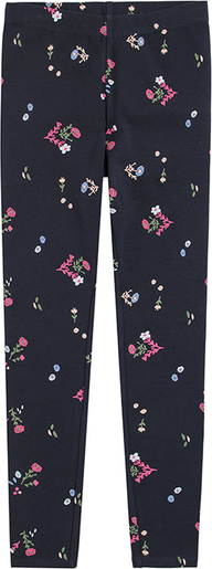 Granatowe spodnie dziecięce Cool Club w kwiatki