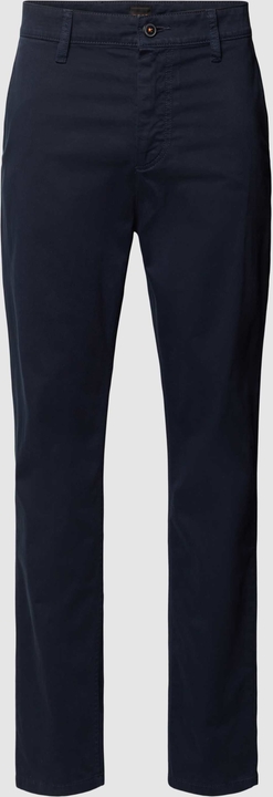 Granatowe spodnie Hugo Boss w stylu casual z bawełny