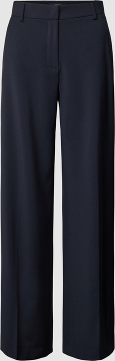 Granatowe spodnie MaxMara z wełny w stylu retro