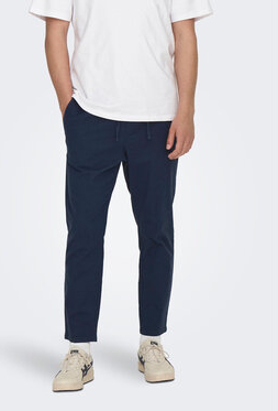 Granatowe spodnie Only & Sons w stylu casual