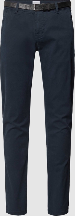 Granatowe spodnie Peek&Cloppenburg w stylu casual z bawełny