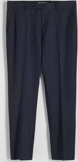 Granatowe spodnie Reserved w stylu casual z tkaniny