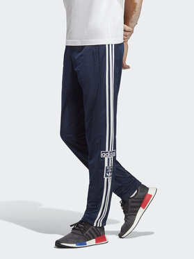 Granatowe spodnie sportowe Adidas w sportowym stylu