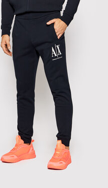 Granatowe spodnie sportowe Armani Jeans z dresówki