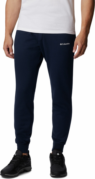 Granatowe spodnie sportowe Columbia z dresówki w sportowym stylu