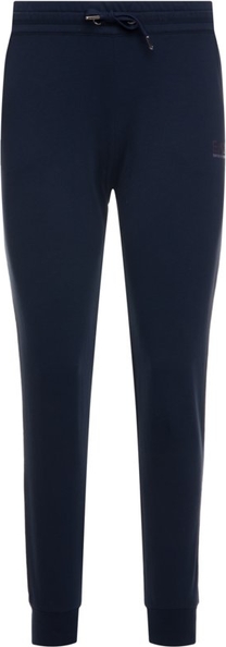 Granatowe spodnie sportowe Emporio Armani z dresówki w sportowym stylu