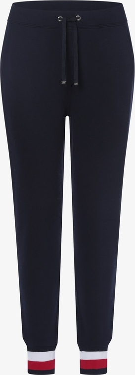 Granatowe spodnie sportowe Tommy Hilfiger w sportowym stylu z dresówki