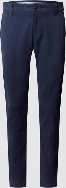 Granatowe spodnie Tommy Jeans w stylu casual z bawełny