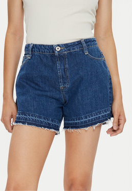 Granatowe szorty PLEASE w stylu casual z jeansu
