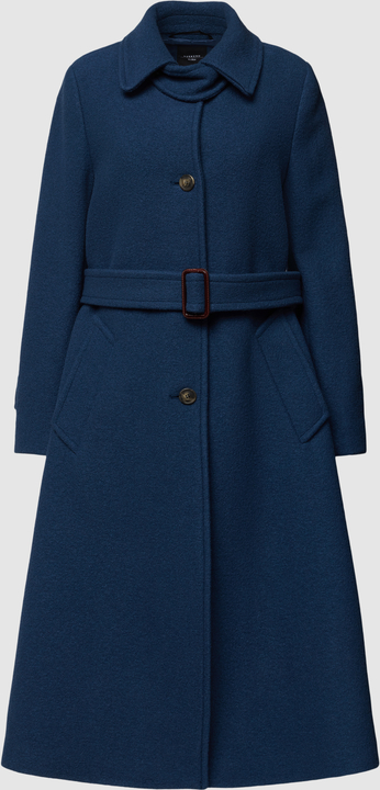 Granatowy płaszcz MaxMara z wełny bez kaptura w stylu casual