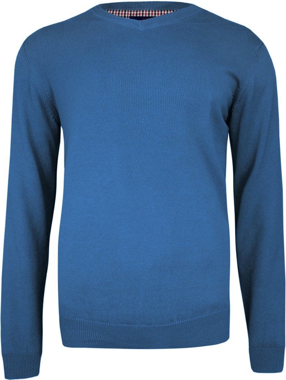 Granatowy sweter Adriano Guinari w stylu casual z bawełny