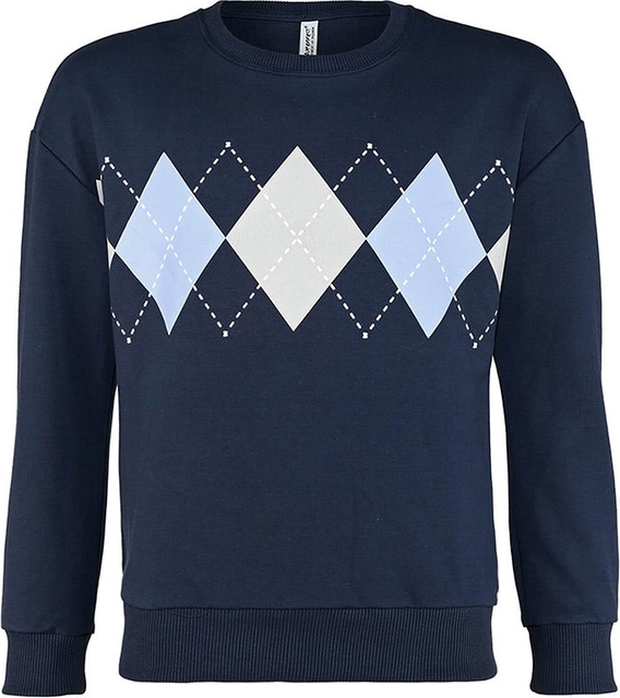 Granatowy sweter Blue Effect z bawełny