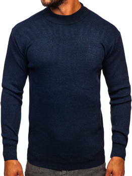 Granatowy sweter Denley w stylu casual