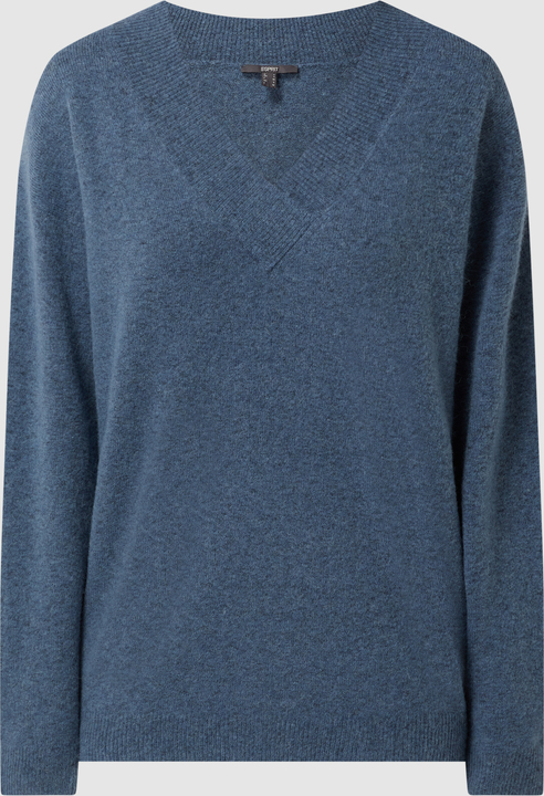 Granatowy sweter Esprit z wełny