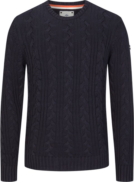 Granatowy sweter Fynch Hatton w stylu casual z bawełny