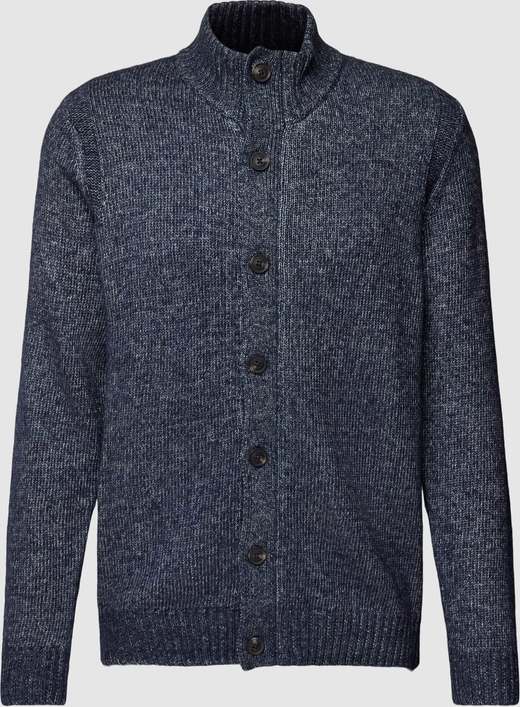 Granatowy sweter Fynch Hatton ze stójką w stylu casual