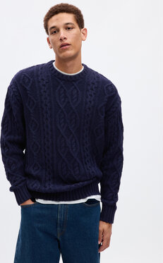 Granatowy sweter Gap w stylu casual