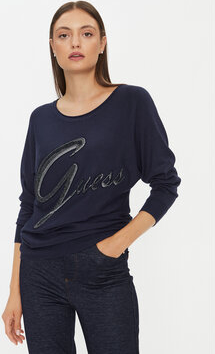 Granatowy sweter Guess