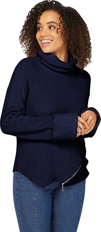 Granatowy sweter Heine