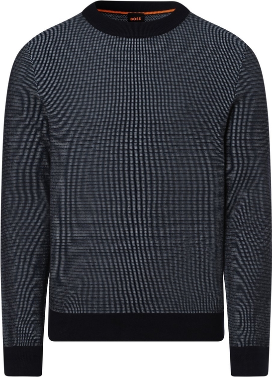 Granatowy sweter Hugo Boss z okrągłym dekoltem w stylu casual