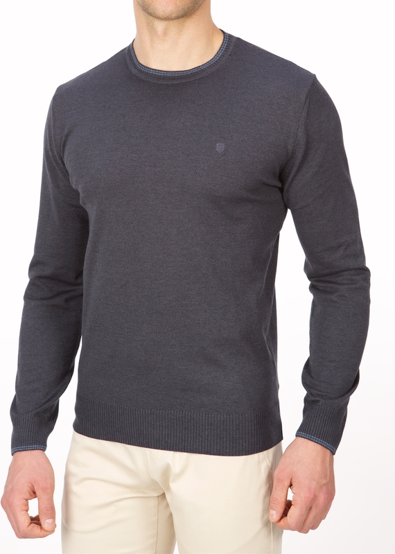 Granatowy sweter Lanieri w stylu casual