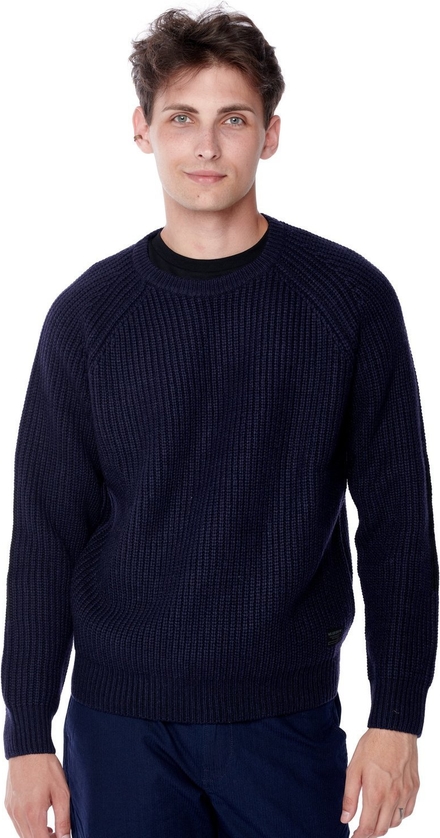 Granatowy sweter Lee z okrągłym dekoltem