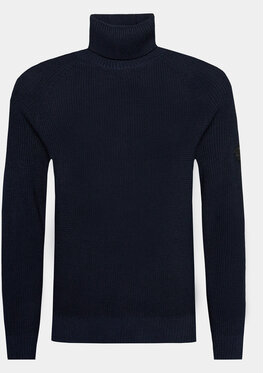 Granatowy sweter MODIVO w stylu casual