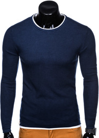 Granatowy sweter Ombre Clothing z bawełny