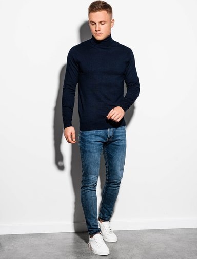 Granatowy sweter Ombre w stylu casual