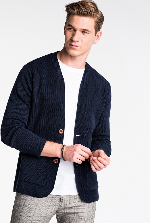 Granatowy sweter Ombre_Premium