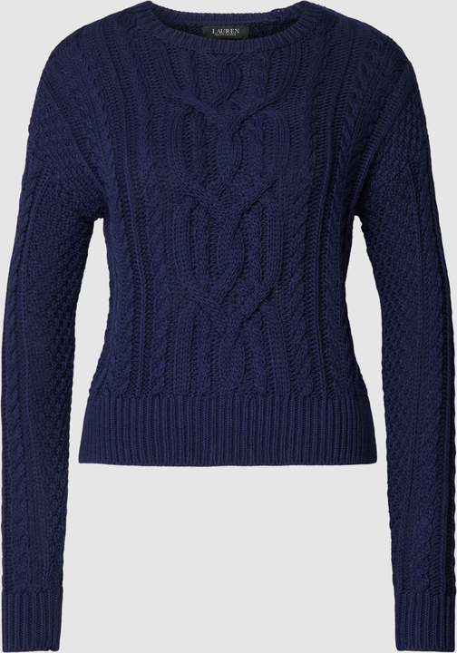 Granatowy sweter Ralph Lauren z bawełny