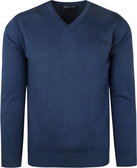 Granatowy sweter Rigon w stylu casual z tkaniny