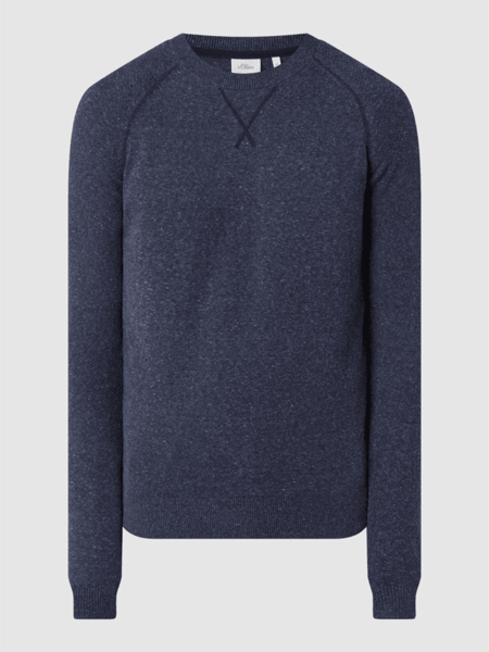 Granatowy sweter S.Oliver w stylu casual z bawełny
